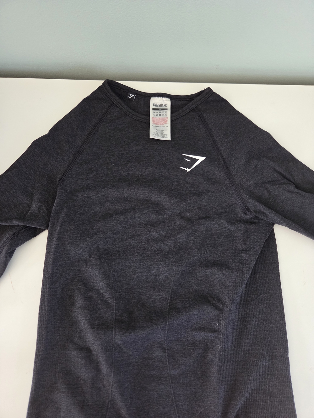 Gymshark Black Marl Long Sleeve Top